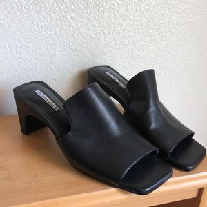 Charles David Slip On Square Toe Heels